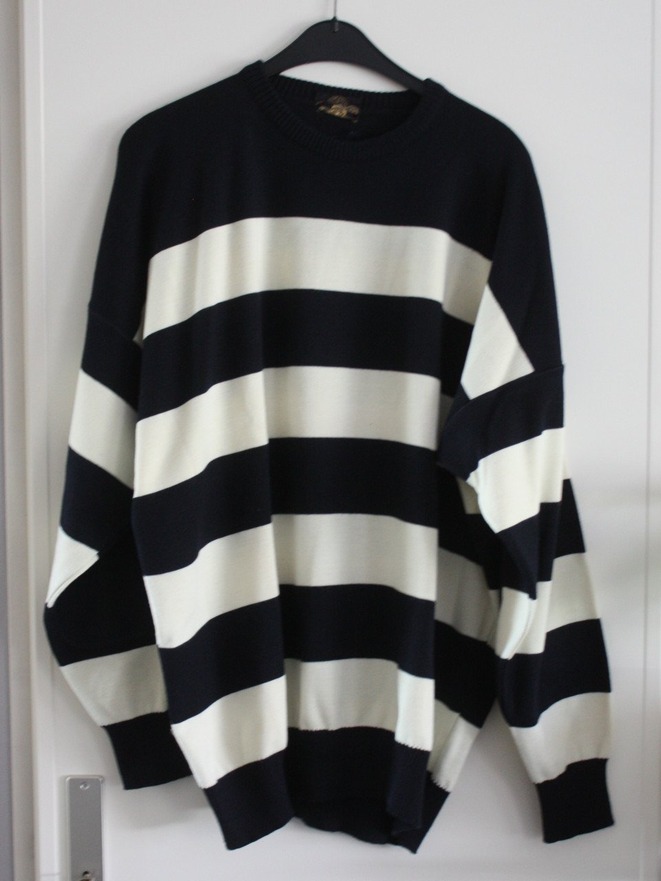 Beige zwart gestreepte  trui maat 3xl