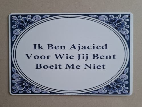 Ajax Metalen Bord