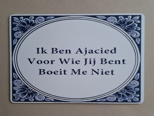 Ajax Metalen Bord