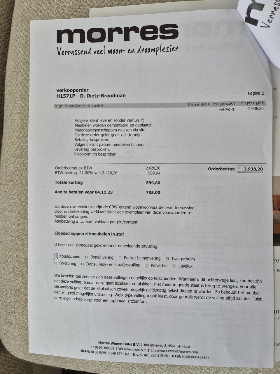 Beige Hoekbank Morres met elektrische relaxfunctie