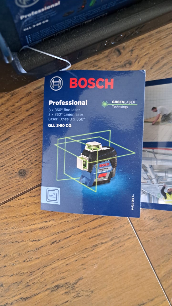 NIEUW Bosch GLL 3-80 CG 12V Li-Ion kruislijnlaser set (groen)