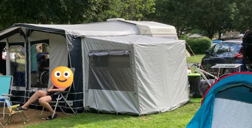 Caravan voortent aanbouw Hypercamp TenCate erker