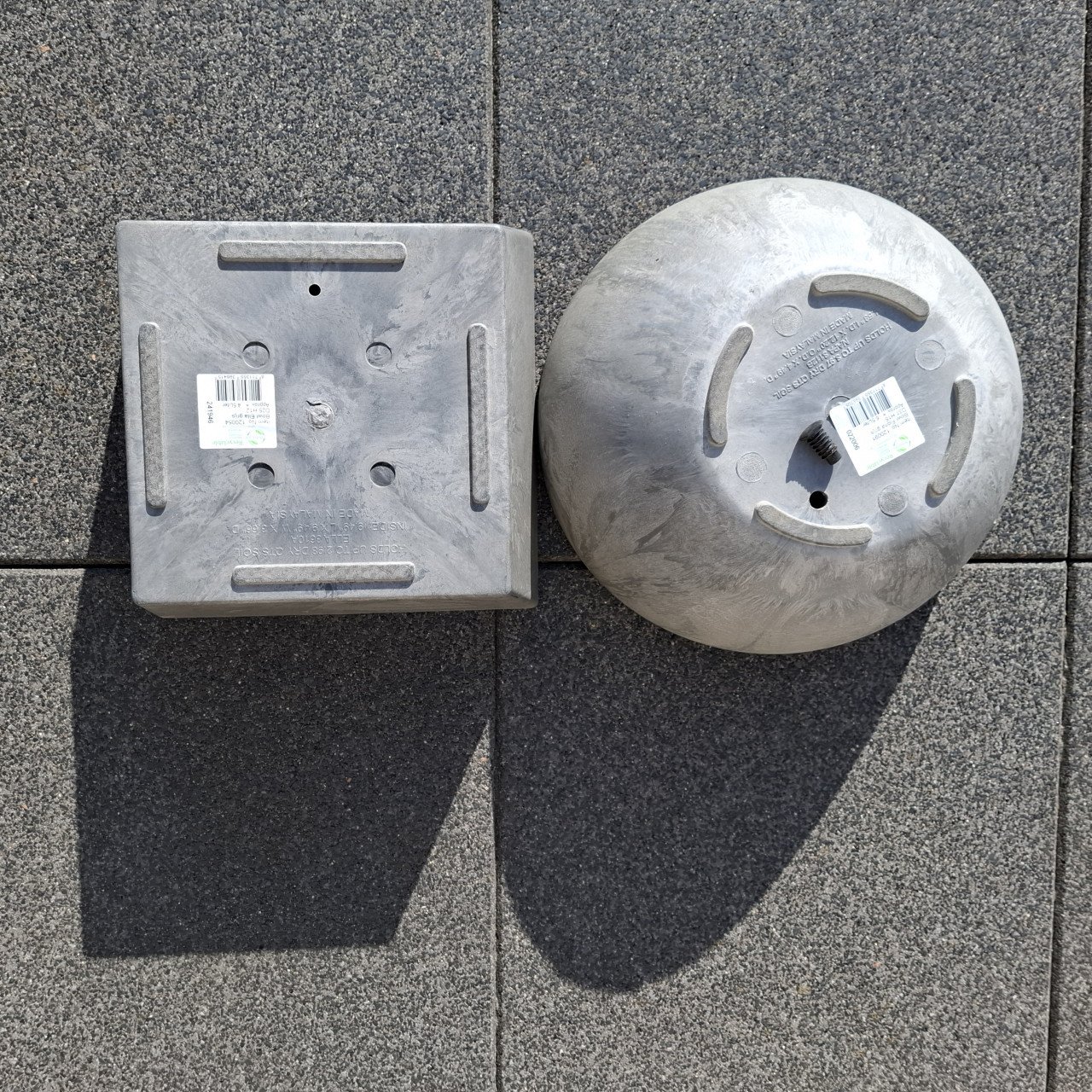 Prachtige kunststof Artstone bloempotten met drainage