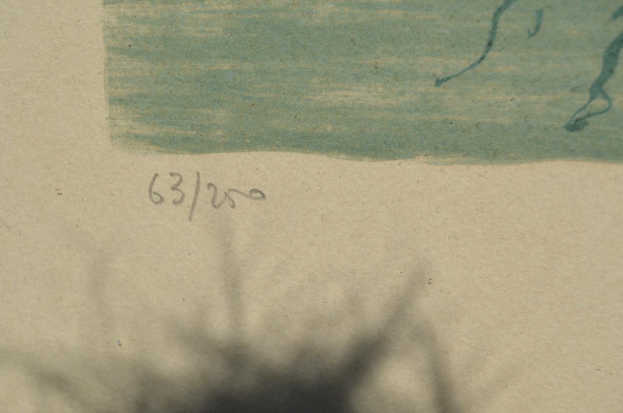 Mooie grote litho/zeefdruk Bernard Charoy