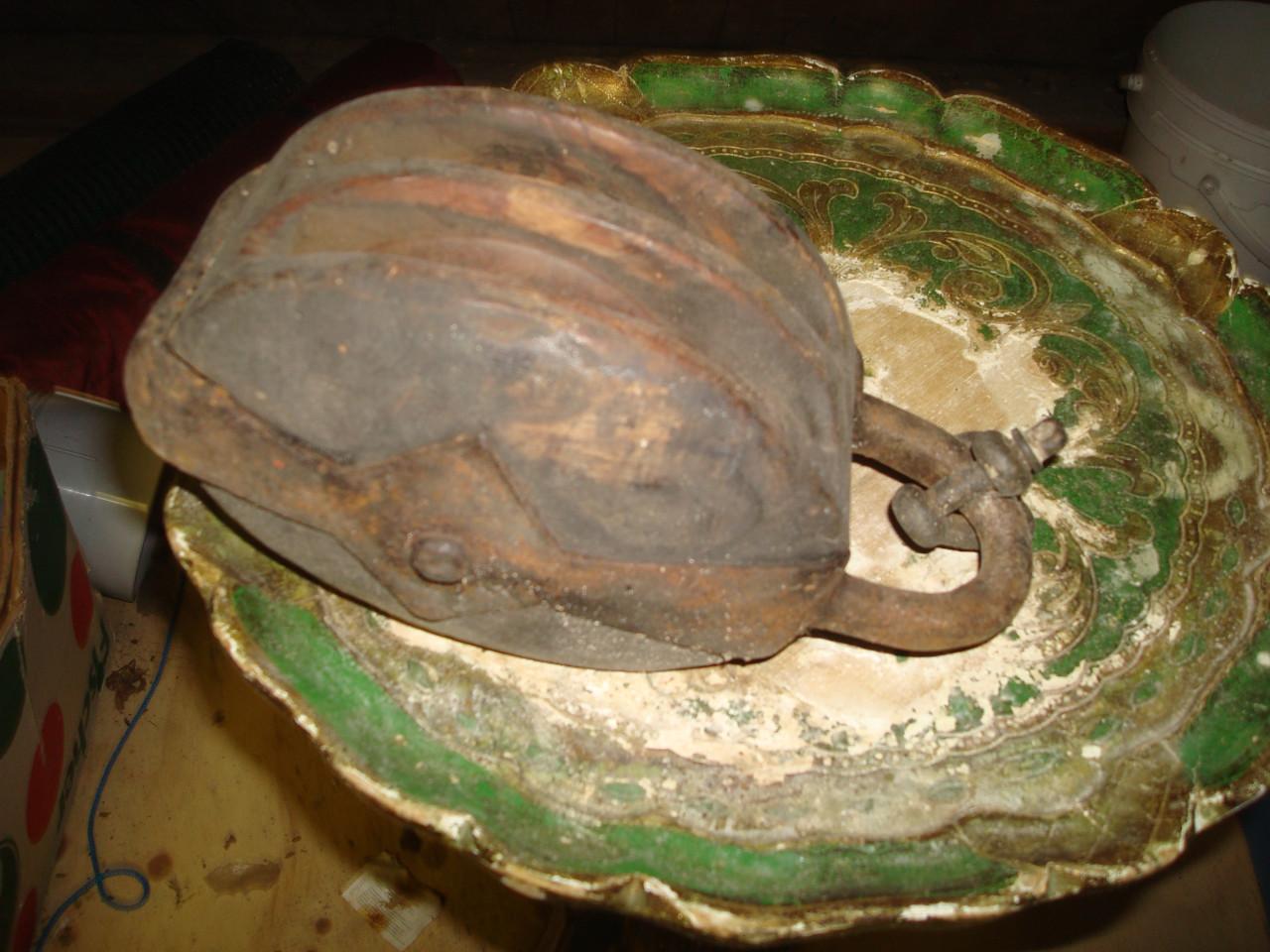 Scheepsantiek dubbel schijfs blok