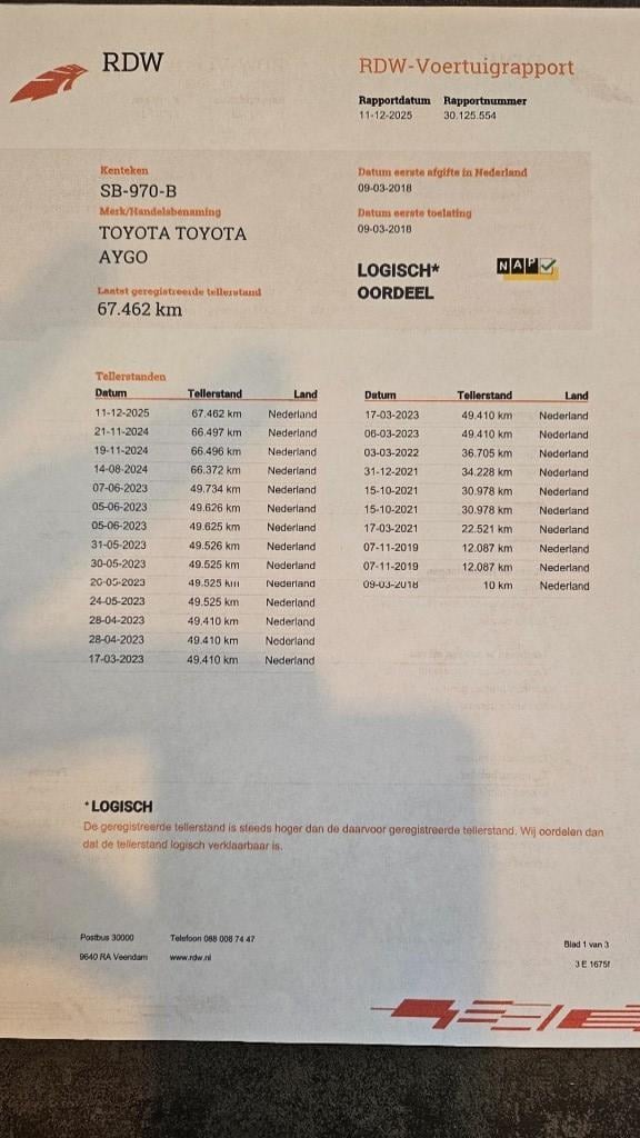 Toyota Aygo 1.0 vvt-i x-fun 2018 nl auto / nap / 67.462 km !