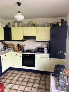 Originele massief eikenhouten retro Bruynzeel hoekkeuken