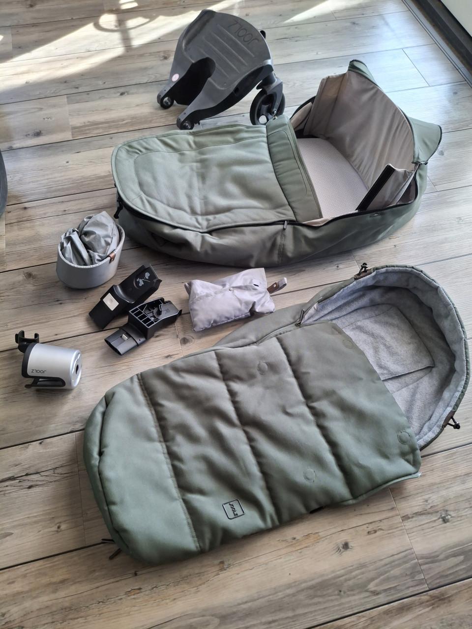 Joolz kinderwagen en buggy, groen, met veel accesoires