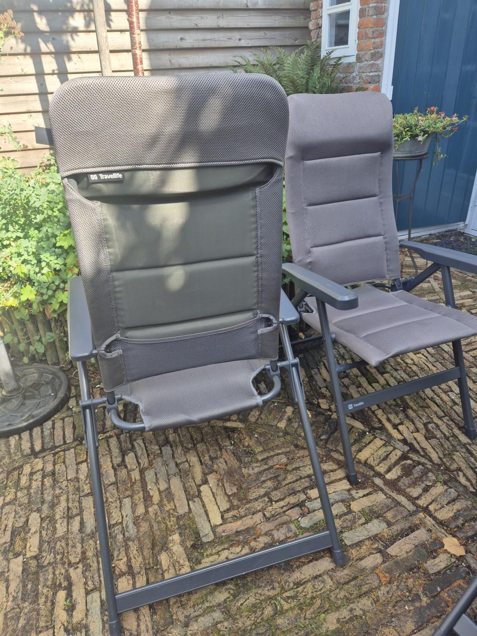 Kampeerstoelen met voetenbankjes Travellife Barletta