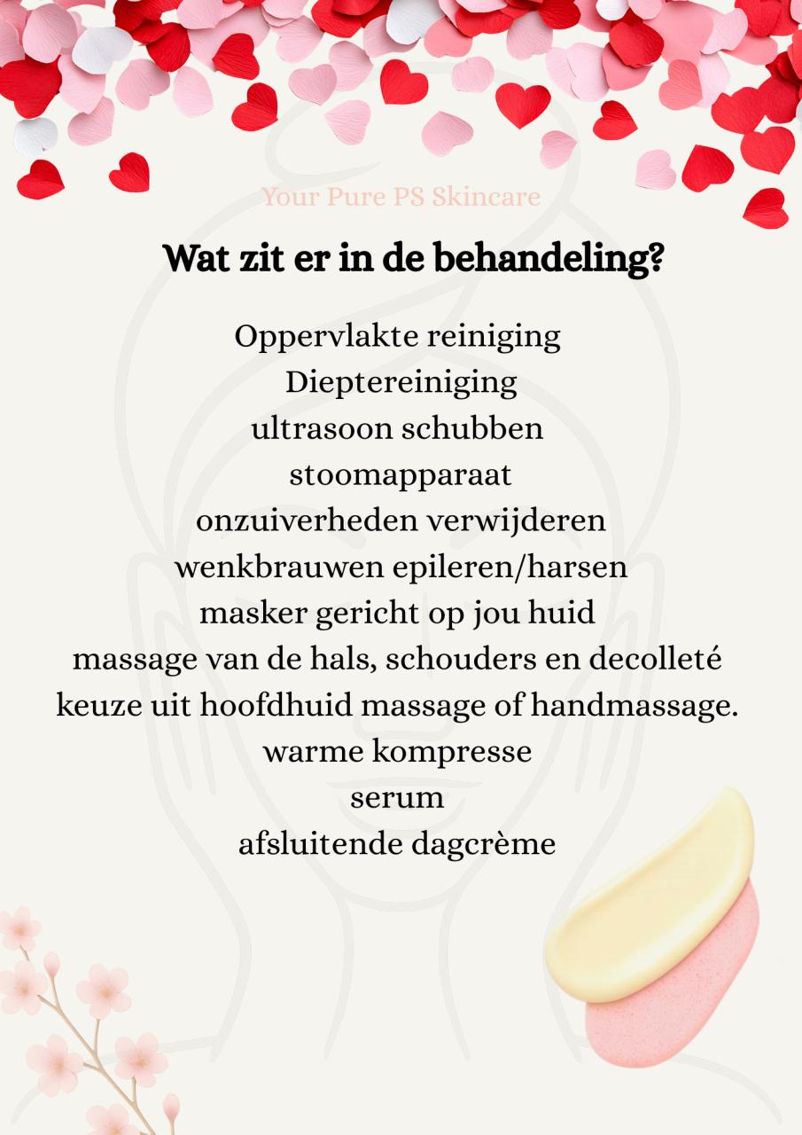 Valentijns cadeau gezichtsbehandeling