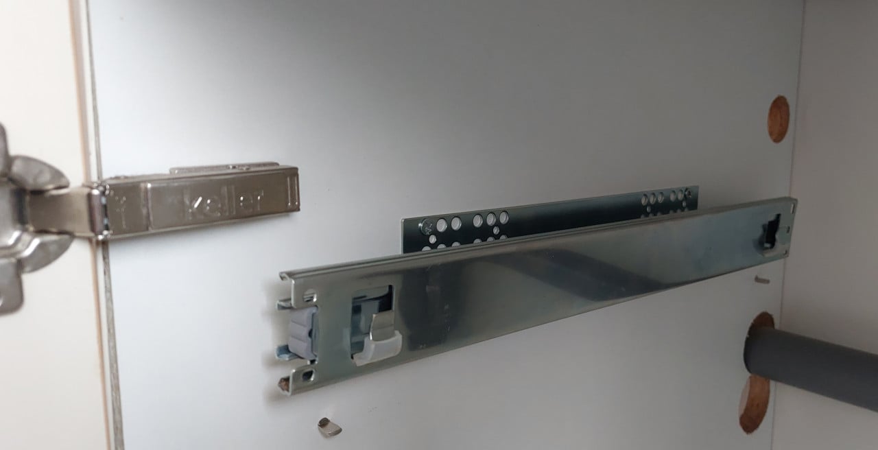 Tectake - 4 x Telescopische lade voor keuken en slaapkamer kasten 57 cm