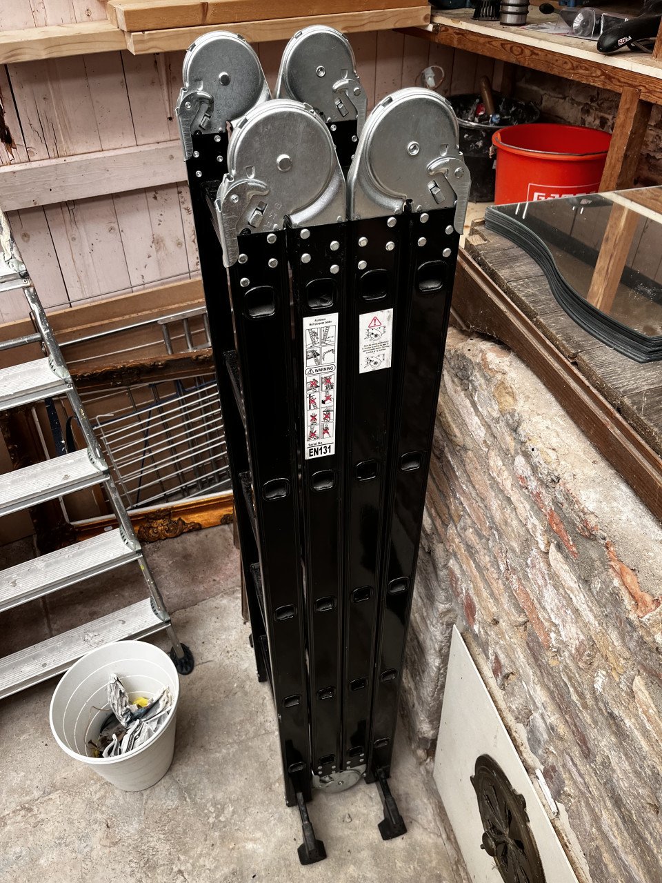Andorr vouwladder, 620 cm, multifunctioneel met steigerplateaus