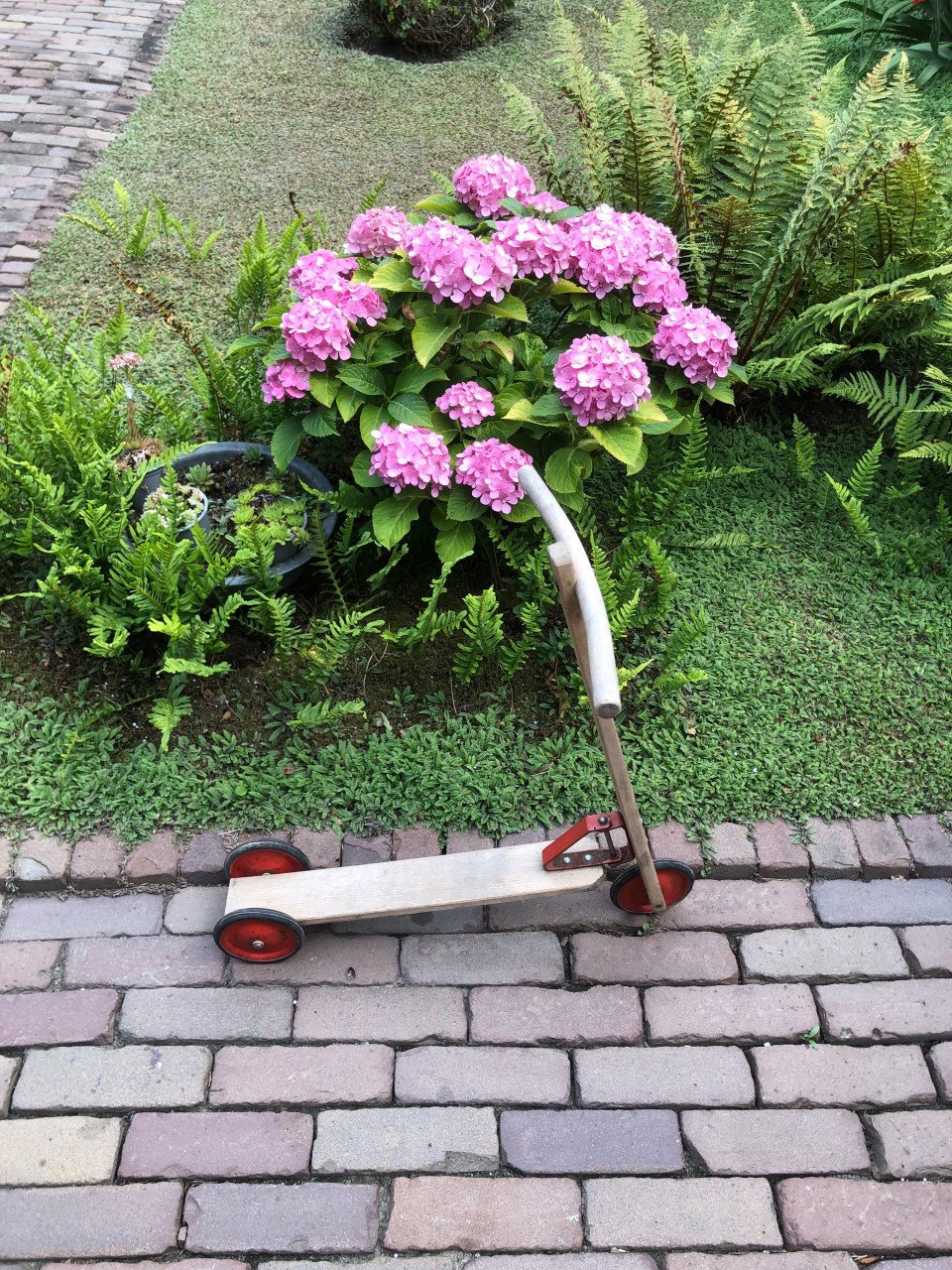 Vintage houten stepje.