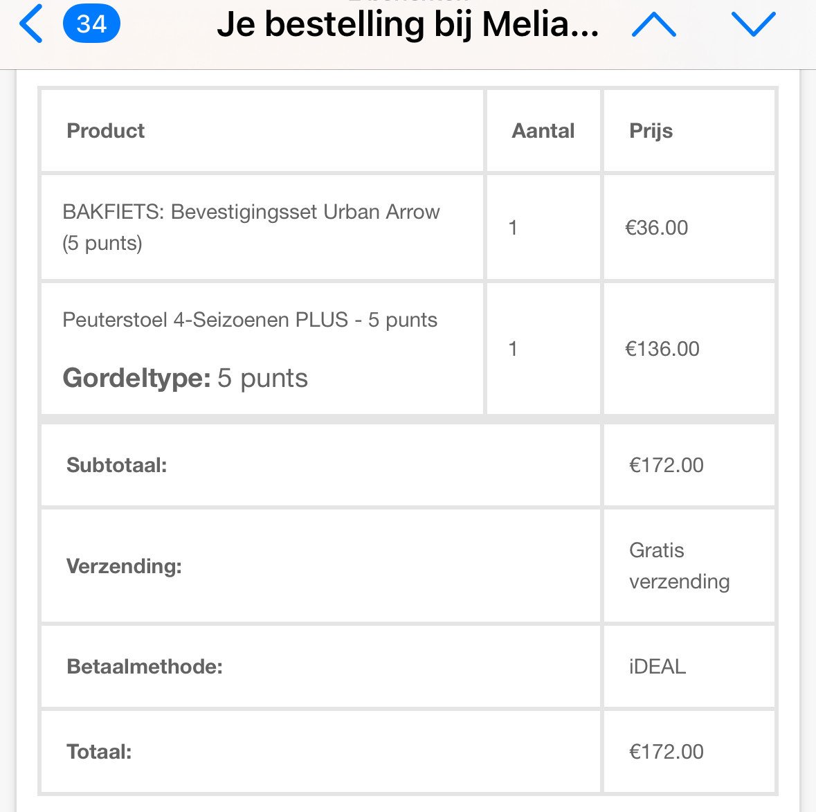 Melia 4-seizoenen peuterschaal