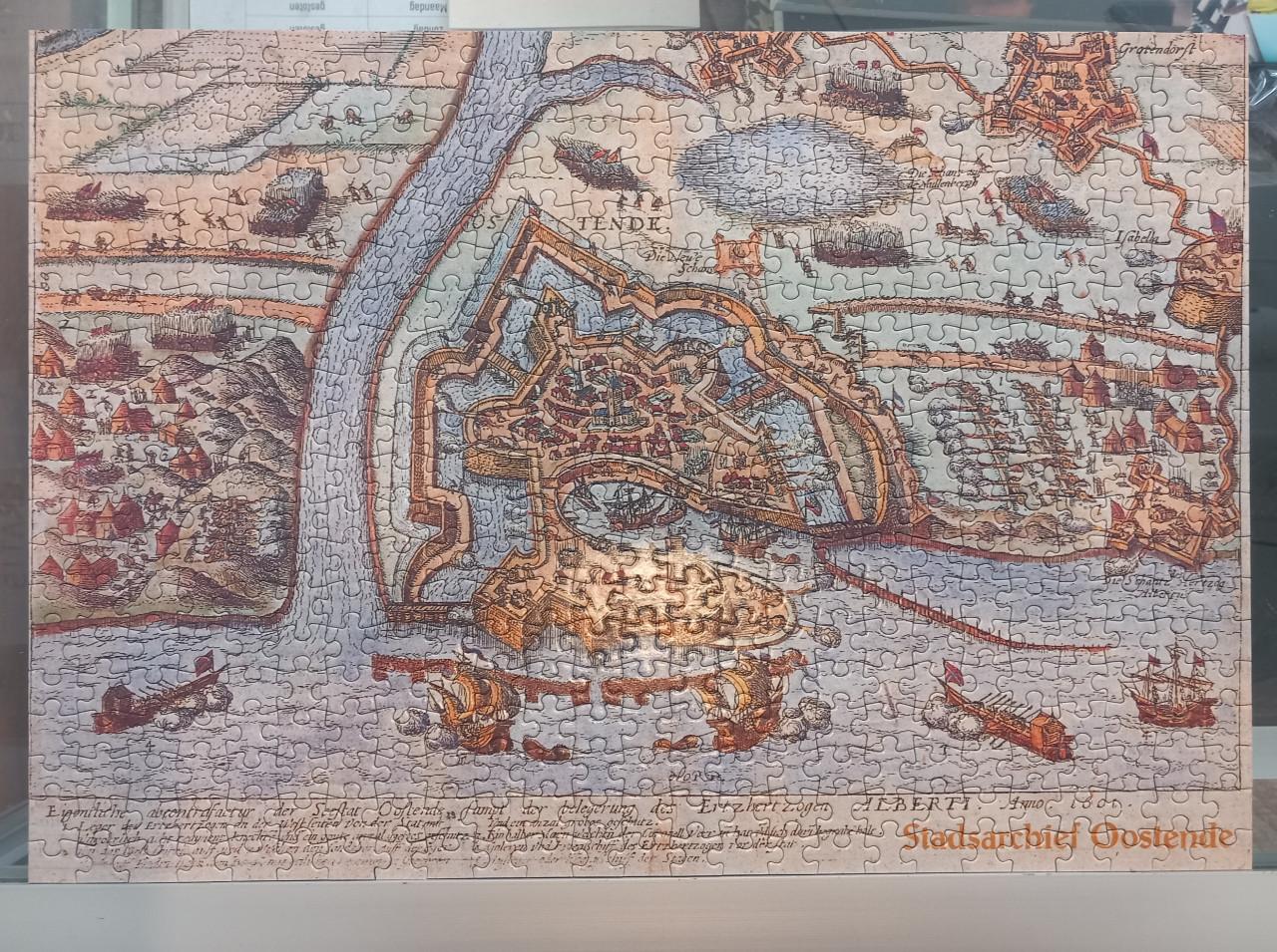 Puzzel kaart Oostende