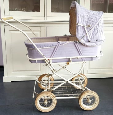 Vintage combi kinderwagen/wandelwagen met toebehoren, merk Koelstra