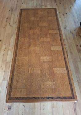 Salontafel met smeedijzeren onderstel