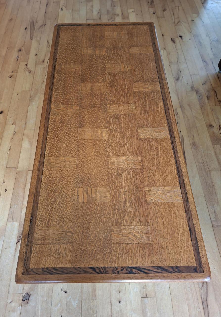 Salontafel met smeedijzeren onderstel