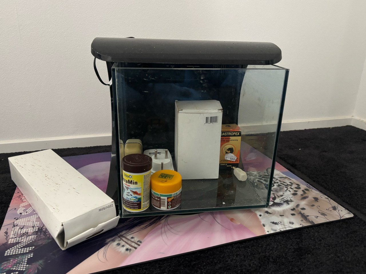 Aquariums 3 x met toebehoren