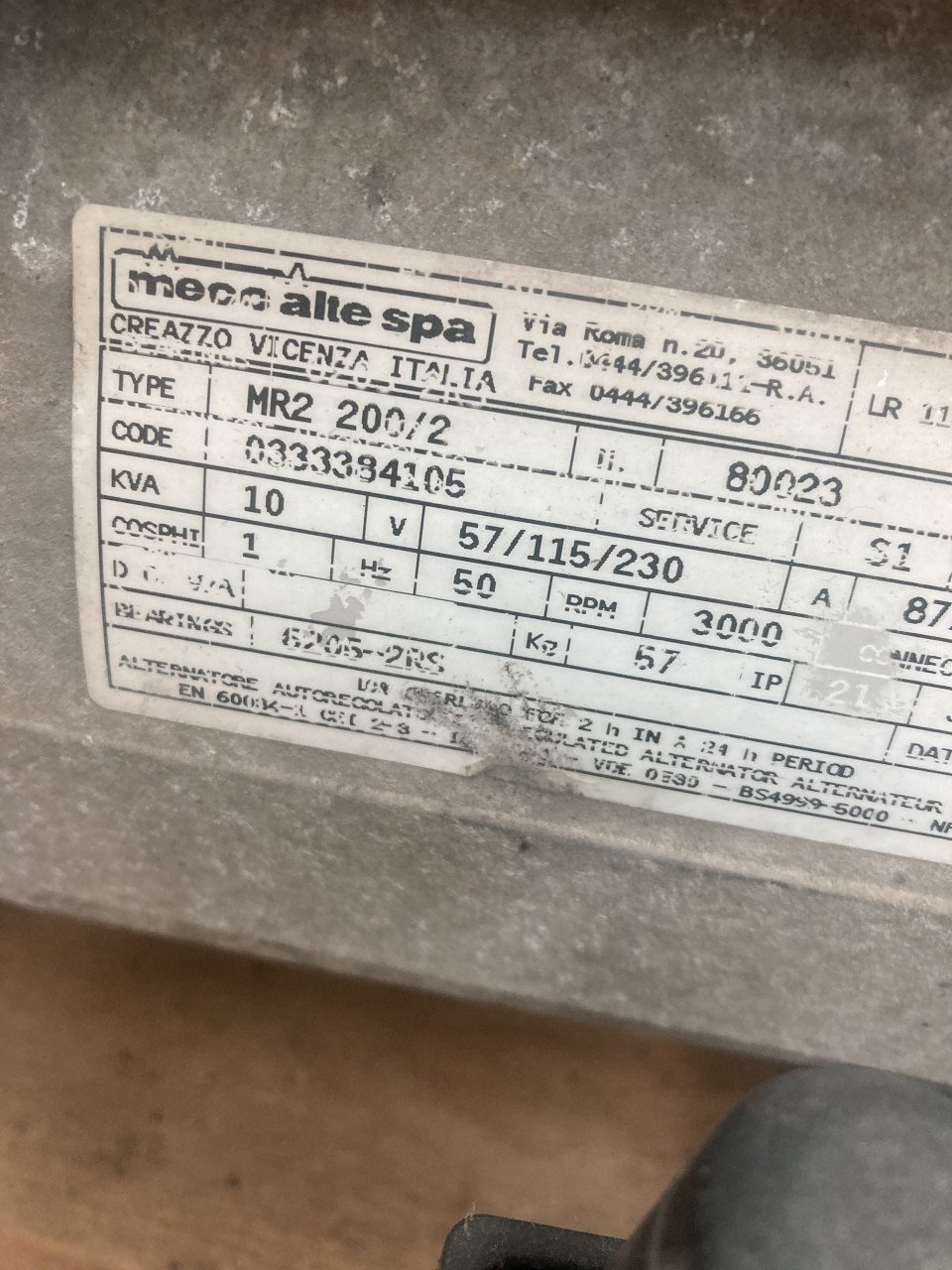 Benzine aggregaat 10 kva
