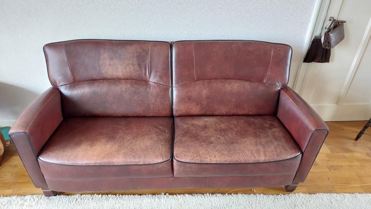 Bruin leren 2,5 zits