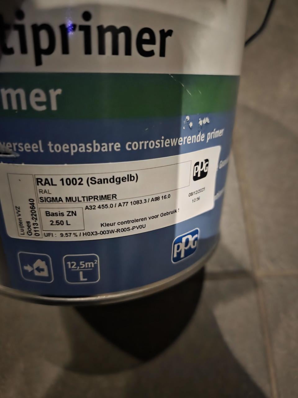 Sigma primer & verf (kleur zand) GERESERVEERD