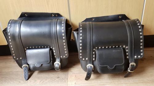 Lederen vintage motortassen HD