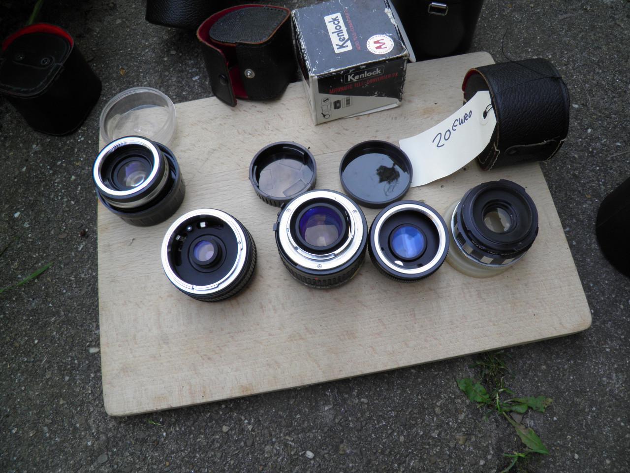 Lot lenzen en converters voor analoge camera's