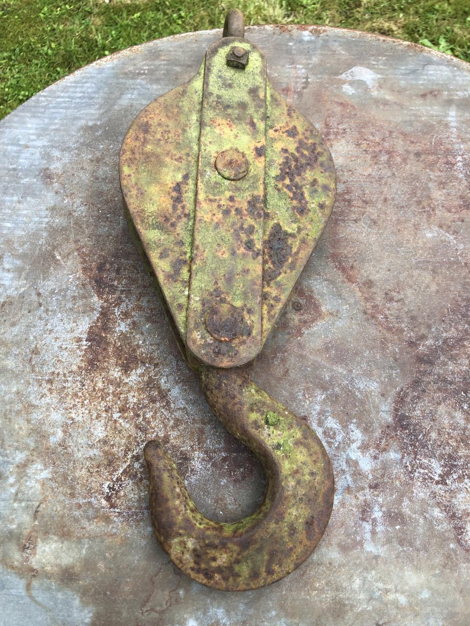 Katrollen vintage ijzer,groot model