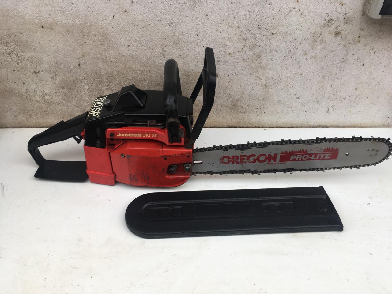 Oldtimer kettingzaag motorzaag jonsereds 510 sp  49cc tweetaktmotor
