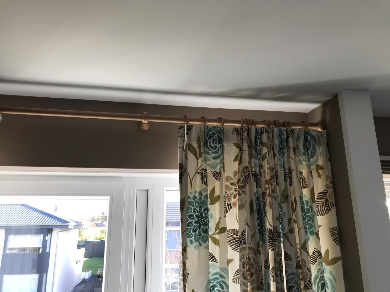 Gordijnroede voor ringen beukenhoutt 122 cm