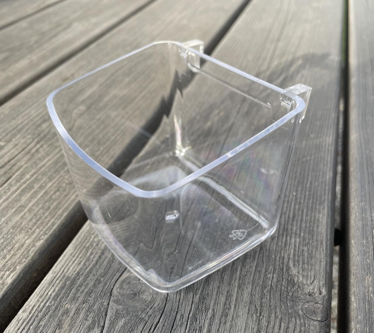 Vogel voeder bakjes transparant nieuw!