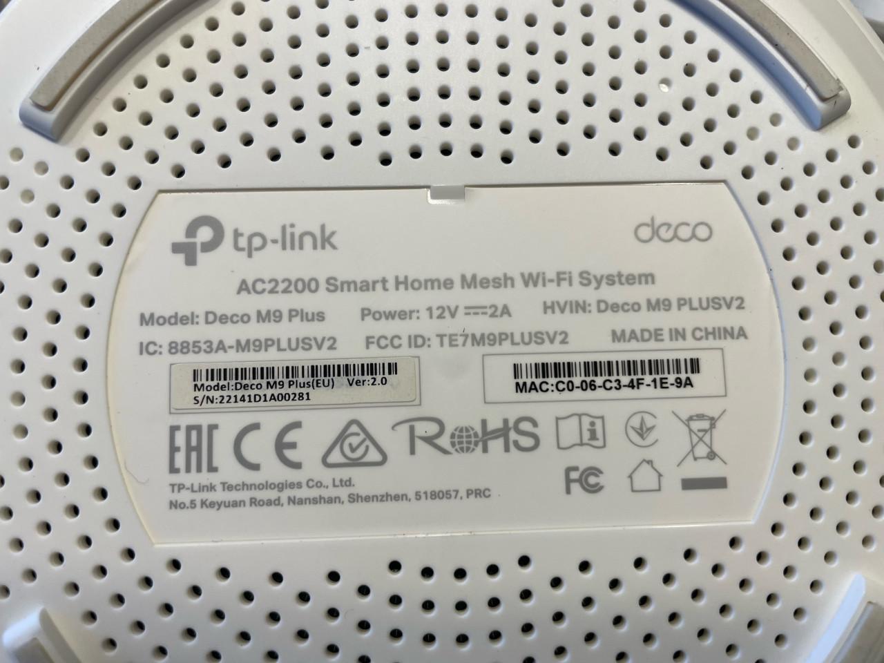 Deco M9 plus mesh router, 3 pack