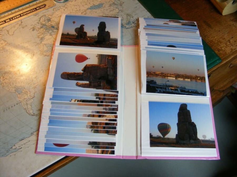 75  Originele Foto's Heteluchtballonnen LUXOR, Egypte - mei 2007