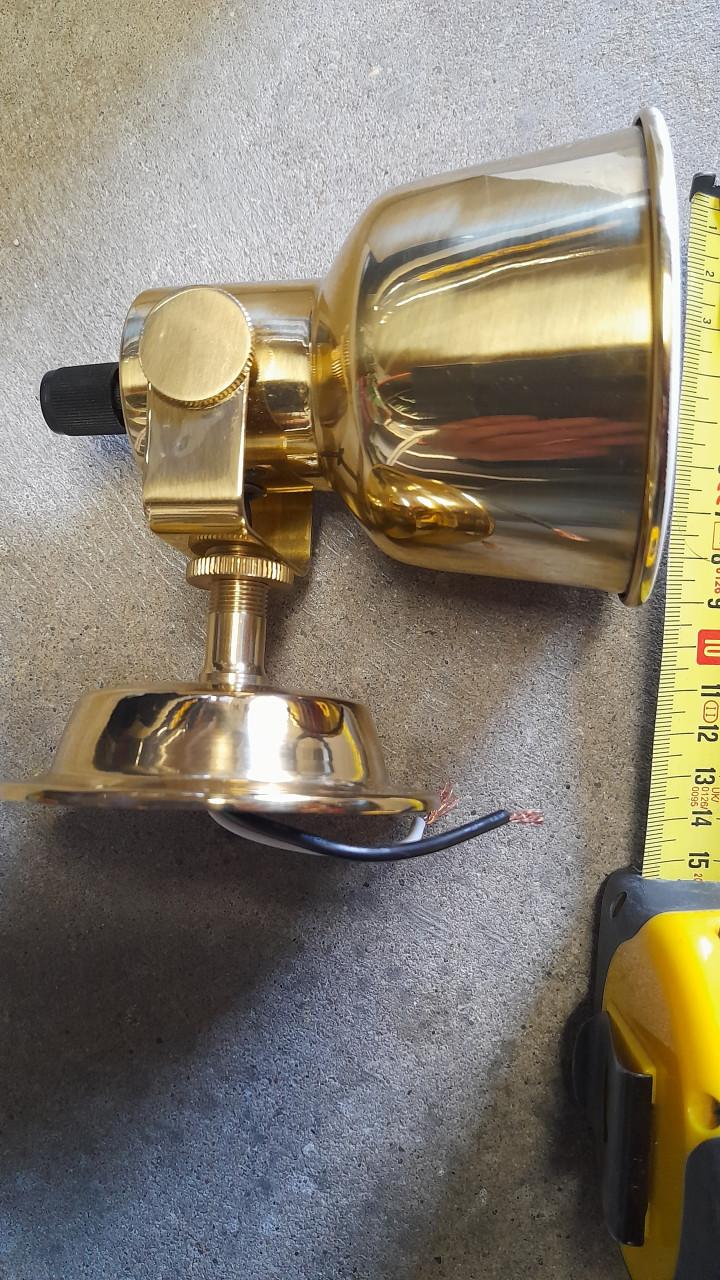 Leeslampje 12 volt messing