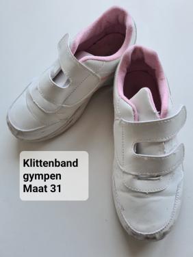 Witte sportschoenen met klittenband - Maat 31