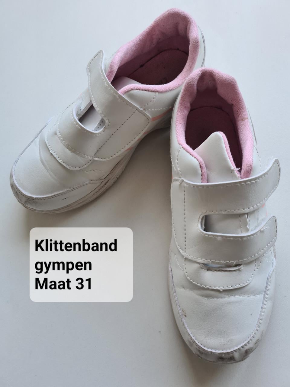 Witte sportschoenen met klittenband - Maat 31