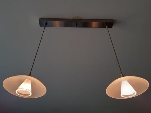 Hanglamp met 2 halogeen lichtpunten