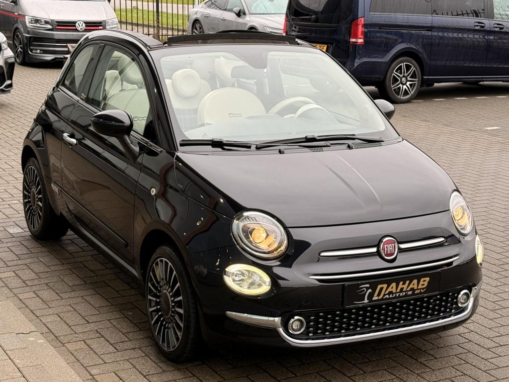 Fiat 500 cabrio lounge 1.2 | automaat | parkeersensoren | led | bluetooth |