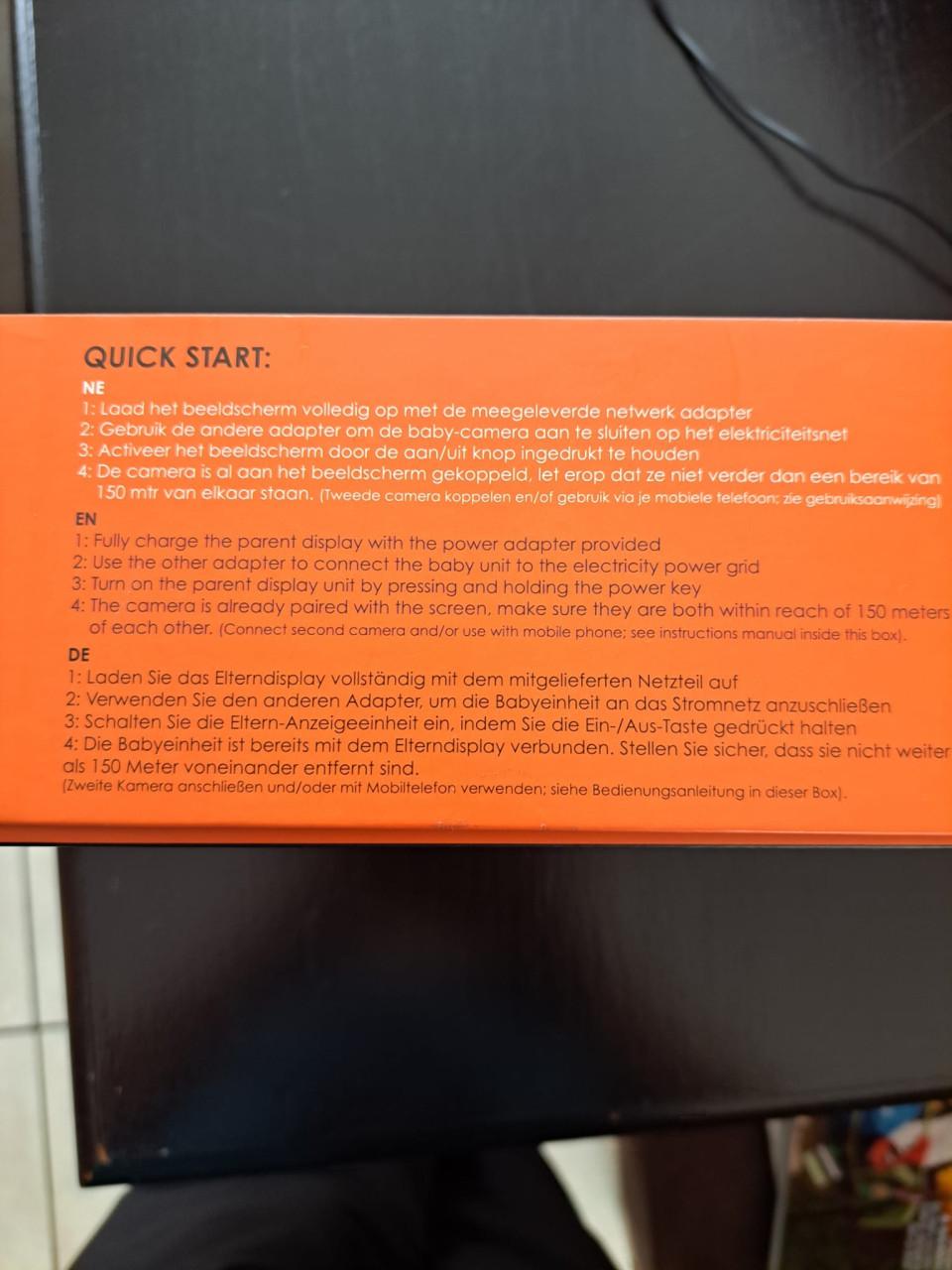 Qute Beeldbabyfoon Q-Connection Smart WIFI 2-IN-1 5HD - Zwart