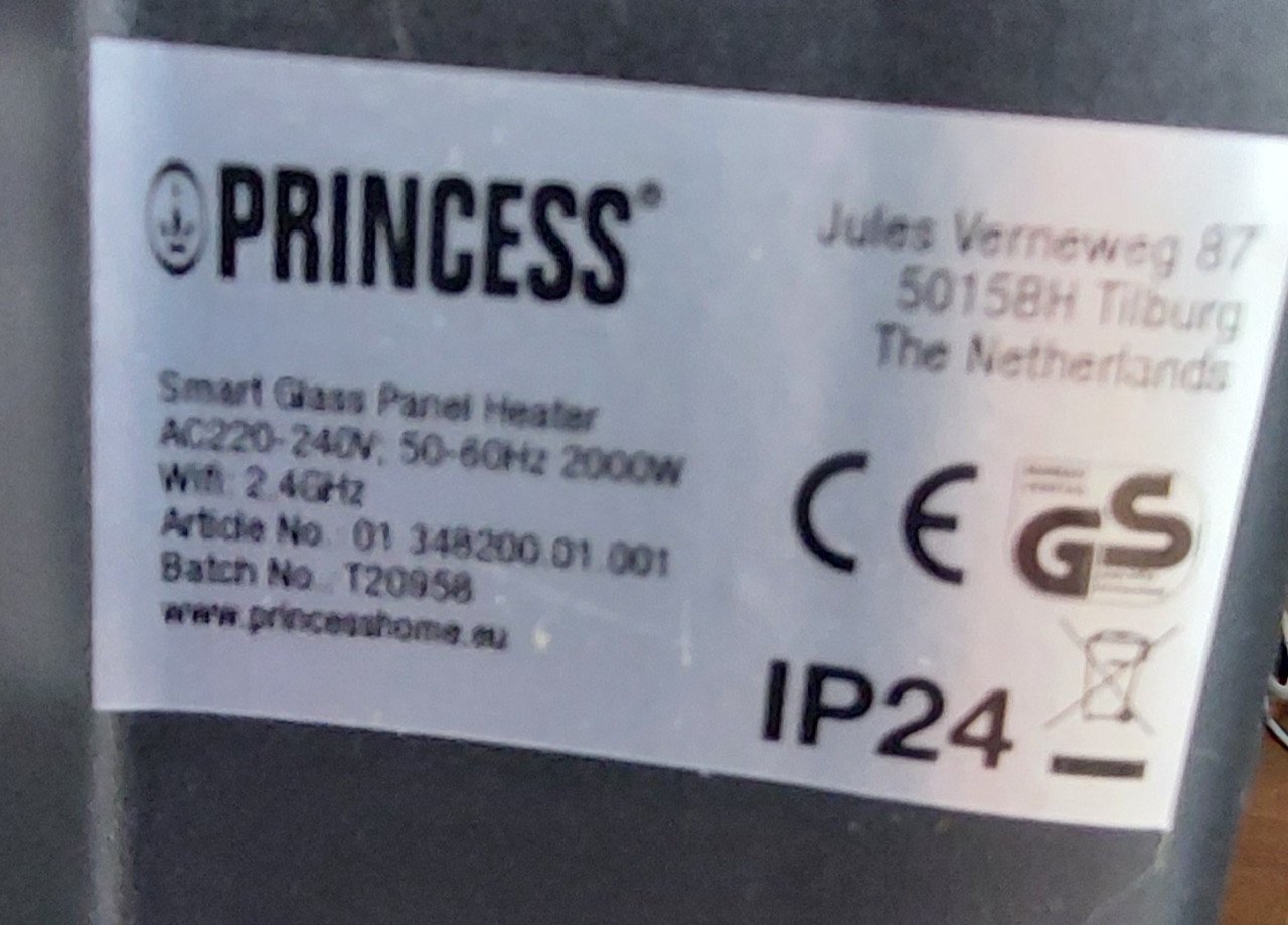 Elektrische kachel (1 of meer) Princess of Duux