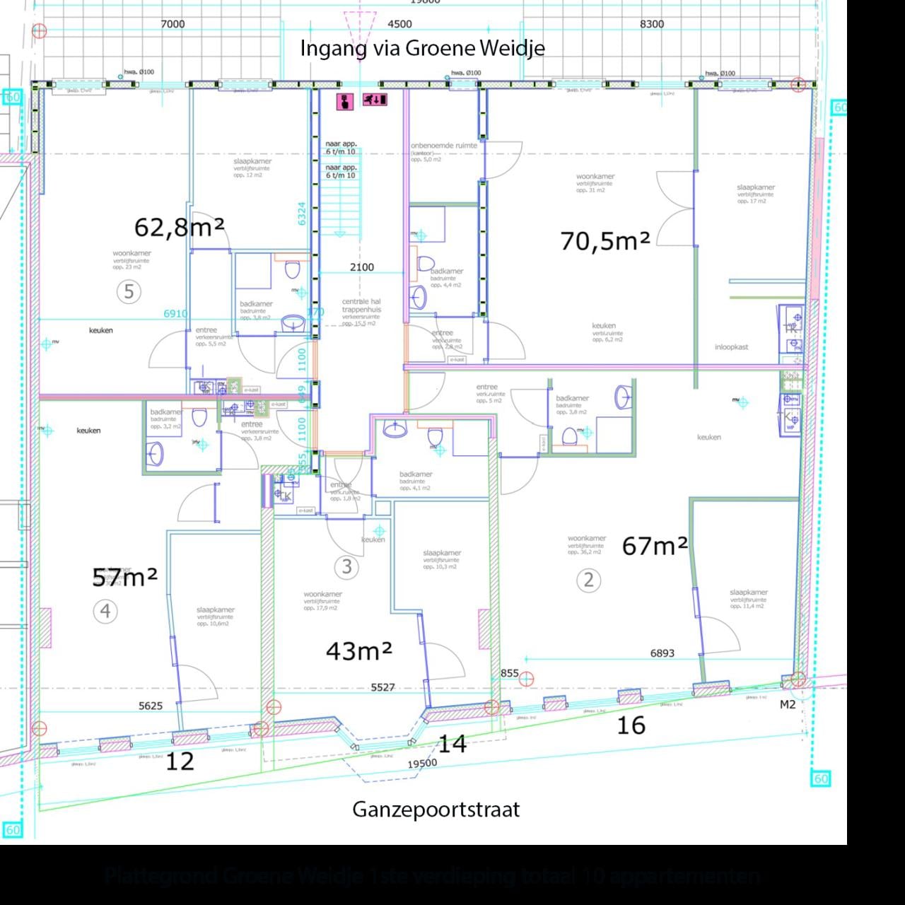 Te huur studio en diverse appartementen