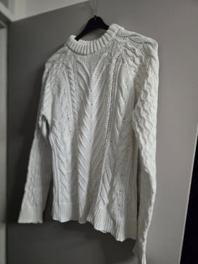 Trui ronde hals,lange mouwen. Zara Knit Maat S 100%katoenwol