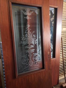 2 deuren met geëtst glas 830 x2015
