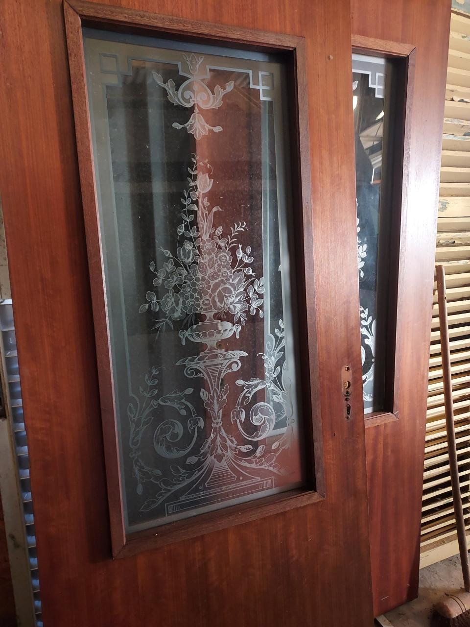 2 deuren met geëtst glas 830 x2015