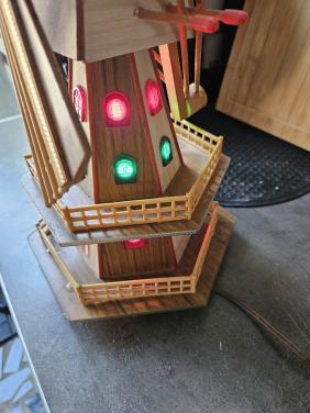 Decoratieve vintage Windmolen met verlichting en muziekdoos
