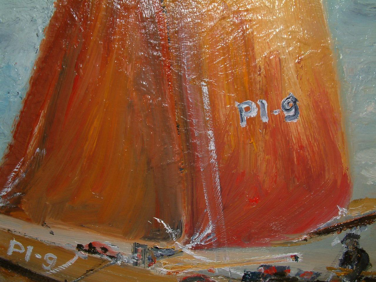 Mosselhengst PI-9  375 euro 40 x 50 cm olieverf op doek