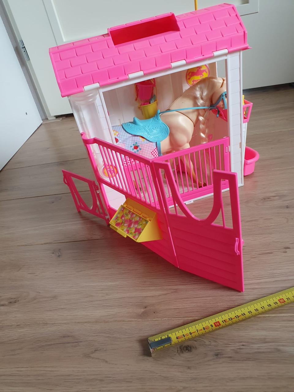 (vintage) Barbie paardenstal met paard