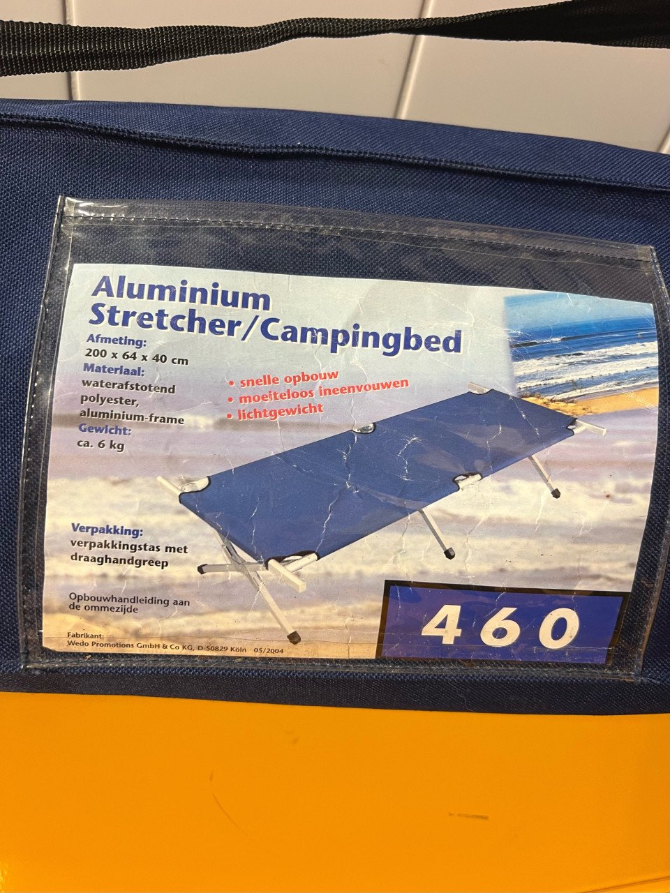 Blauwe stretcher