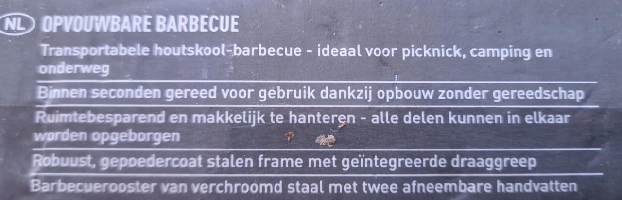 BBQ opvouwbaar
